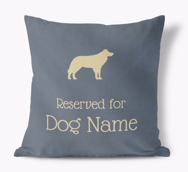 Reserved For {dogsName} Faux Suede Cushion